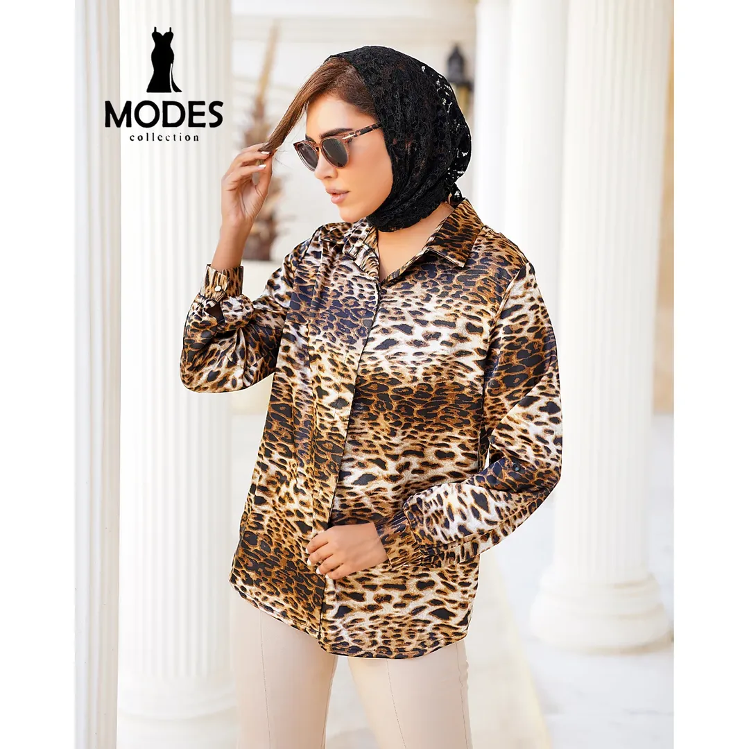 شومیز ساتنی ورنی کد 1145