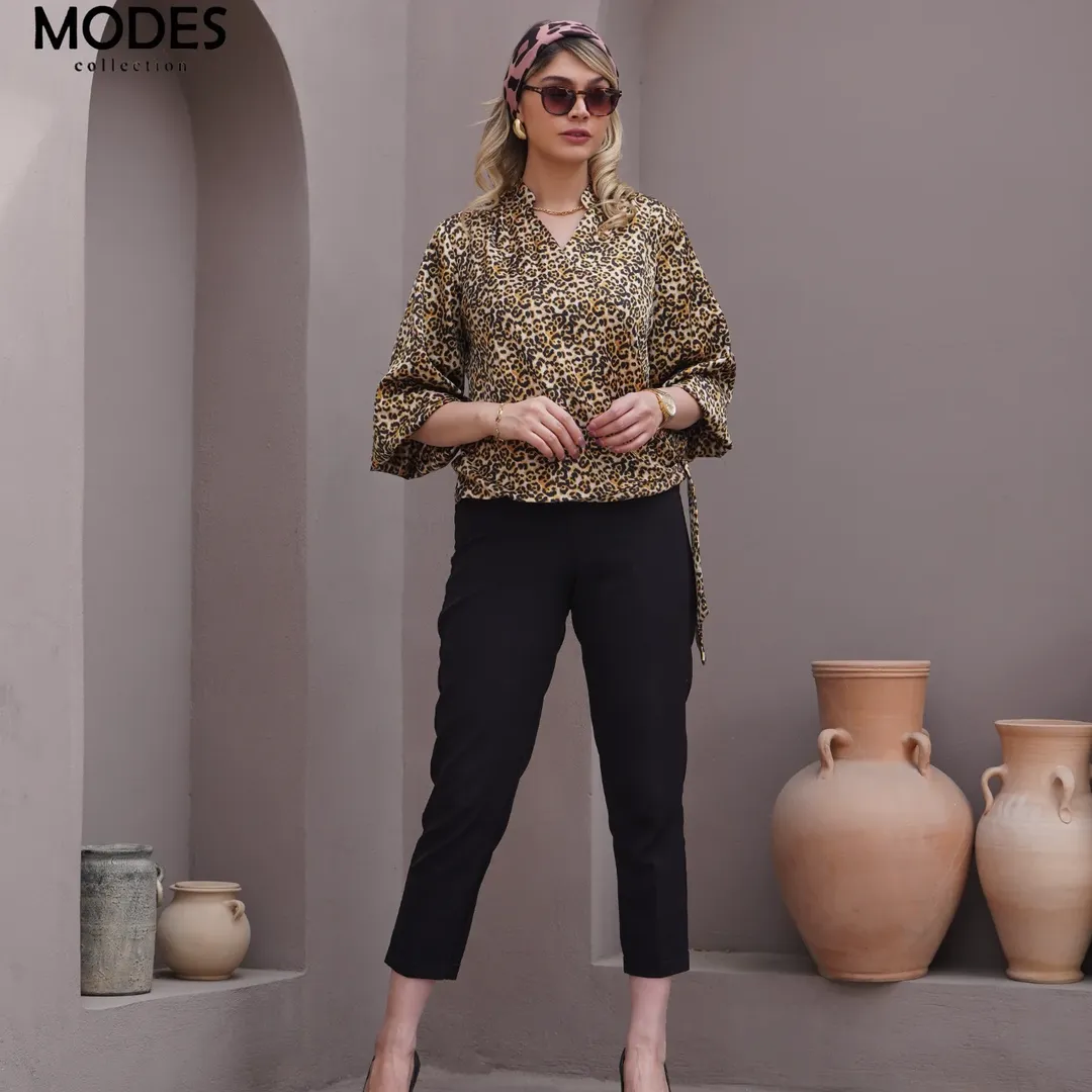 شومیز الیزه روهمدار پلنگی